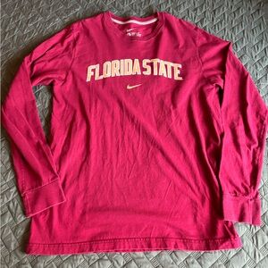 Nike Red Long Sleeve Tee